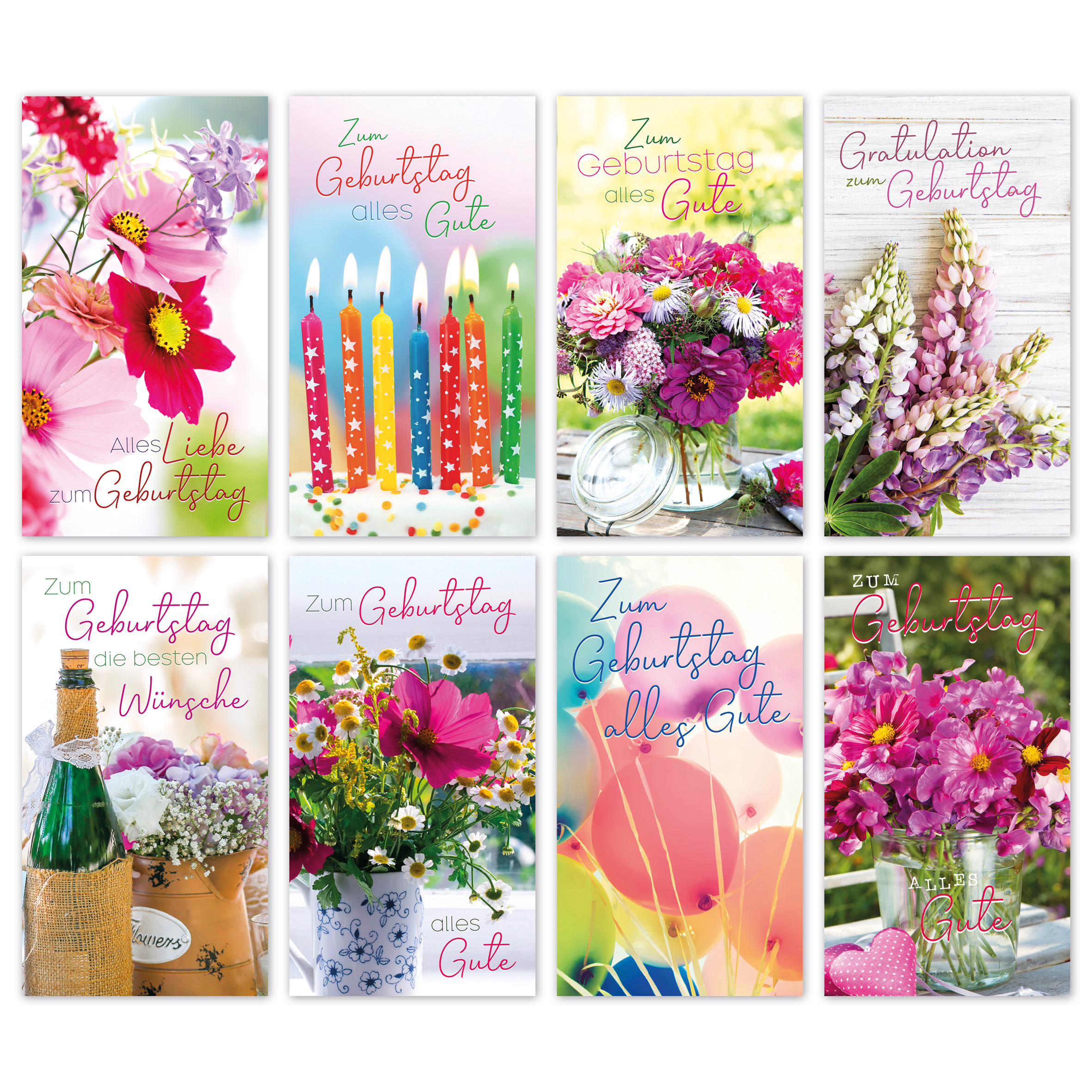Blumen, Geburtstag, Karten, Florals, Glasflasche