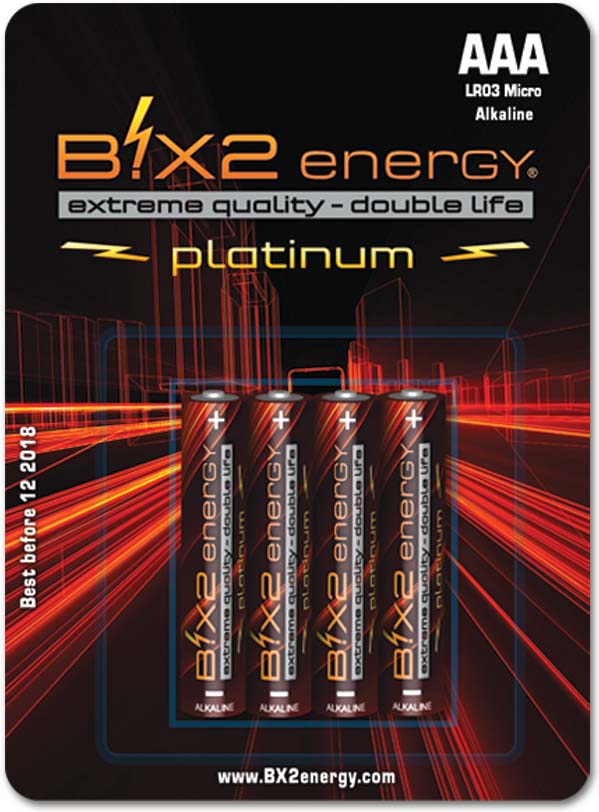 B!X2energy Alkaline R3, AAA, Micro