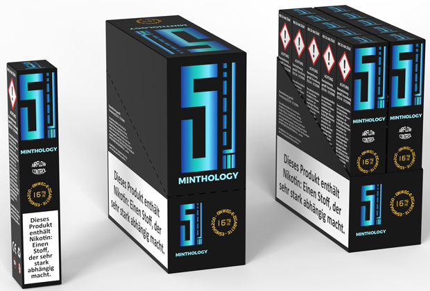 5EL E-Shisha 600 "Minthology" mit Nikotin
