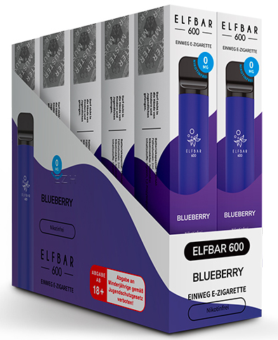 Elfbar 600 "Blueberry" ohne Nikotin