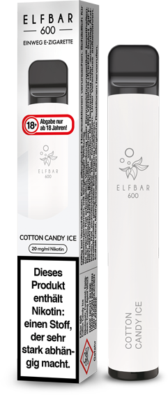 Elfbar 600 "Cotton Candy" mit Nikotin