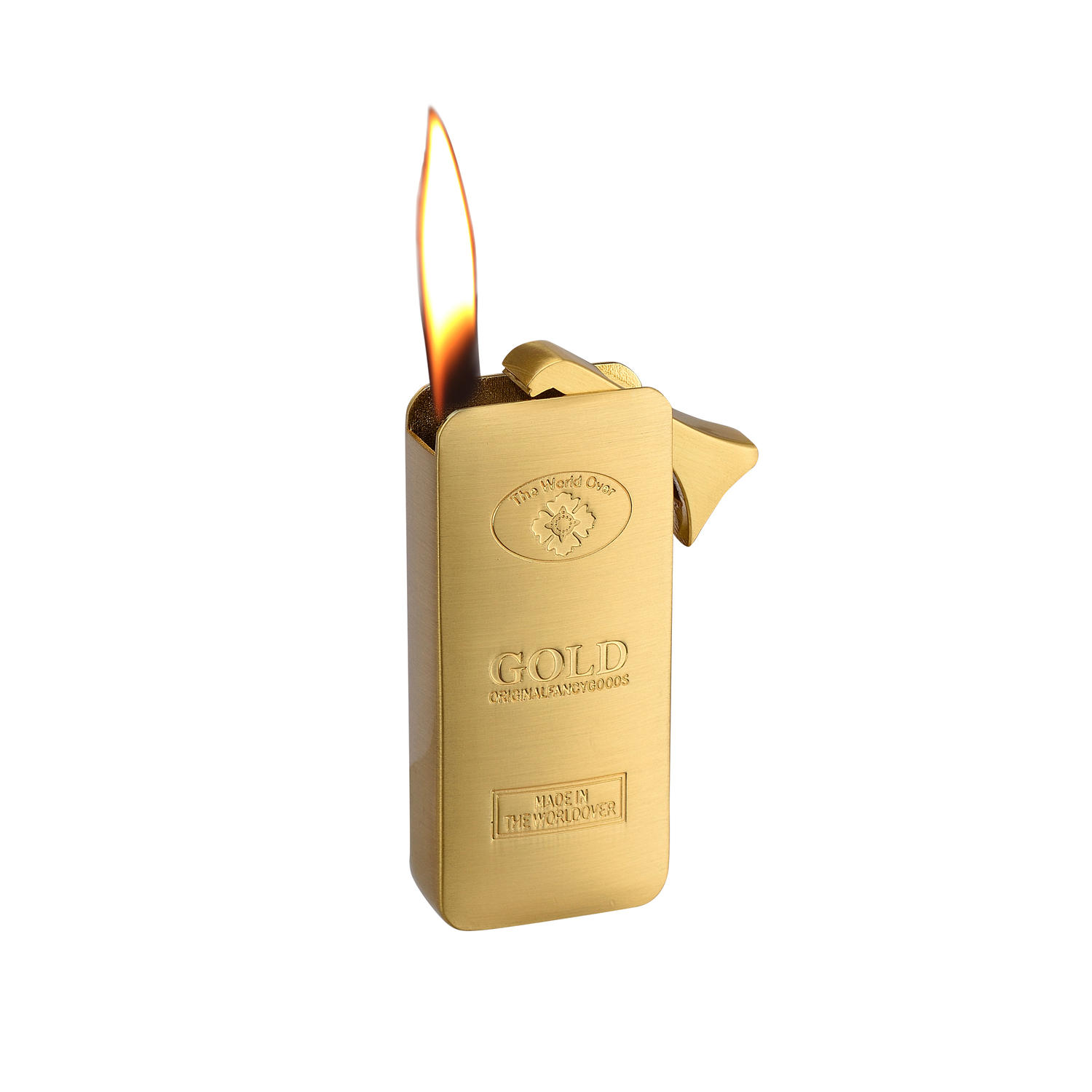 Metall-Designfeuerzeug Goldbarren