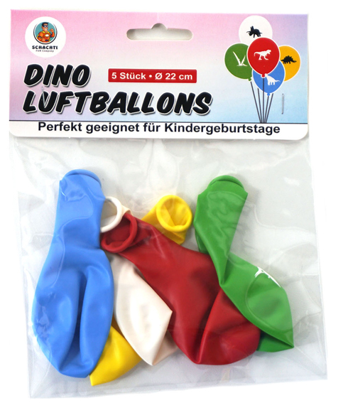 5er-Pack Luftballons "Dino"