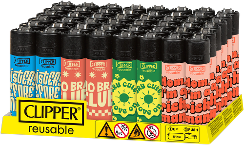 Clipper, wiederverwendbar, Feuerzeug, Feuerzeug-Behälter, neonfarben