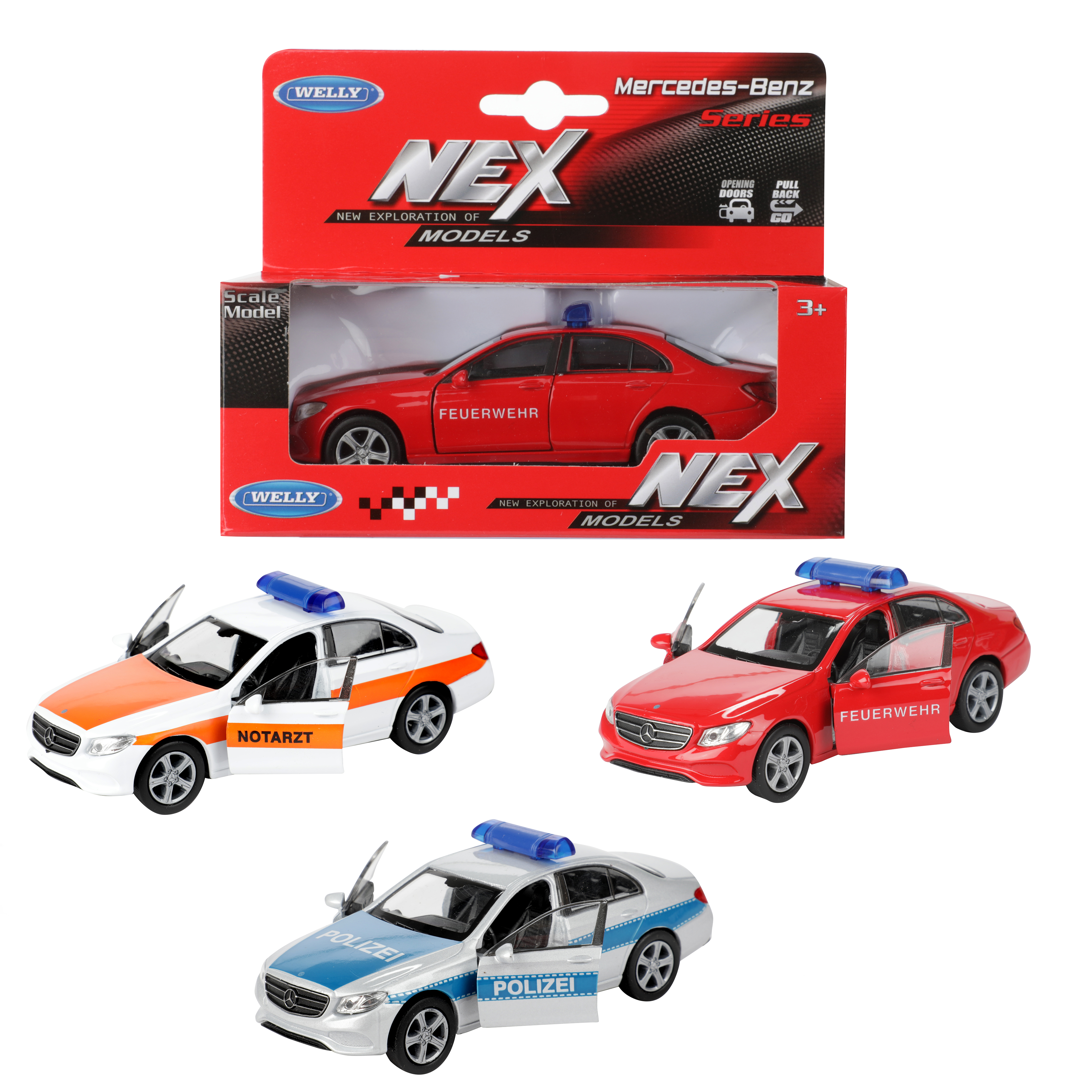 Spielzeugauto, Feuerwehr, Notarzt, Polizei, Mercedes-Benz-Modelle